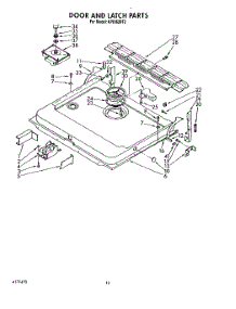 13 - Door And Latch parts for Kitchenaid Dishwasher KPDI620T2 from AppliancePartsPros.com