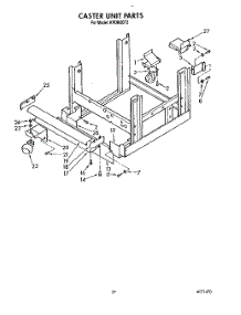 14 - Caster Unit parts for Kitchenaid Dishwasher KPDI620T2 from AppliancePartsPros.com