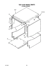 15 - Top And Panel parts for Kitchenaid Dishwasher KPDI620T2 from AppliancePartsPros.com