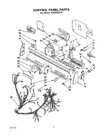 04 - Control Panel, Lit / Optional parts for Kitchenaid Dishwasher KUDS220T5 from AppliancePartsPros.com
