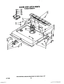 13 - Door And Latch parts for Kitchenaid Dishwasher KUDM220T0 from AppliancePartsPros.com