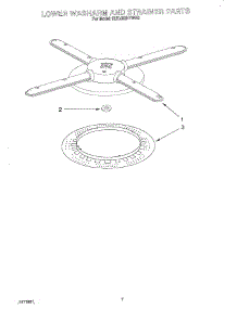 05 - Lower Washarm And Strainer parts for Kitchenaid Dishwasher KUDJ23HYWH2 from AppliancePartsPros.com