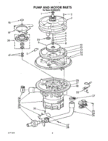 05 - Pump And Motor parts for Kitchenaid Dishwasher KUDS220T2 from AppliancePartsPros.com