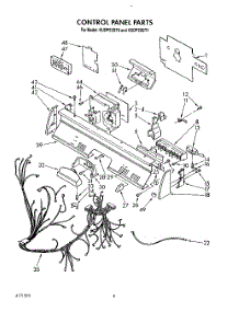 04 - Control Panel, Lit / Optional parts for Kitchenaid Dishwasher KUDP22GT0 from AppliancePartsPros.com