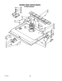 13 - Door And Latch parts for Kitchenaid Dishwasher KUDS220T2 from AppliancePartsPros.com
