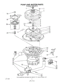 05 - Pump And Motor parts for Whirlpool Dishwasher 4KUDA220T0 from AppliancePartsPros.com