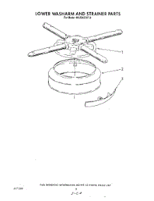 06 - Lower Washarm And Strainer parts for Whirlpool Dishwasher 4KUDA220T0 from AppliancePartsPros.com