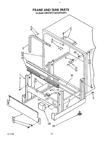 10 - Frame And Tank parts for Kitchenaid Dishwasher KUDC220T3 from AppliancePartsPros.com