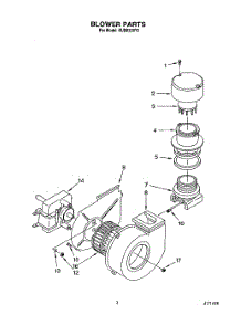 03 - Blower parts for Kitchenaid Dishwasher KUDD230Y0 from AppliancePartsPros.com