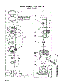 05 - Pump And Motor parts for Kitchenaid Dishwasher KUDD230Y0 from AppliancePartsPros.com