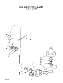 08 - Fill And Overfill parts for Kitchenaid Dishwasher KUDD230Y0 from AppliancePartsPros.com