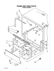 10 - Frame And Tank parts for Kitchenaid Dishwasher KUDD230Y0 from AppliancePartsPros.com