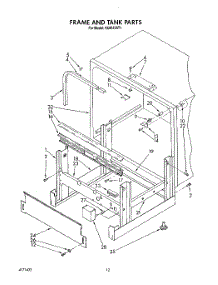 10 - Frame And Tank parts for Kitchenaid Dishwasher KUDI220T1 from AppliancePartsPros.com