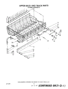 11 - Upper Rack And Track parts for Whirlpool Dishwasher 4KUDA220T0 from AppliancePartsPros.com