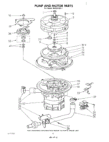 05 - Pump And Motor parts for Kitchenaid Dishwasher KUDI21SS1 from AppliancePartsPros.com