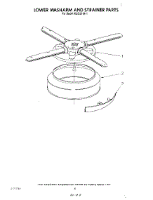 06 - Lower Wash Arm And Strainer parts for Kitchenaid Dishwasher KUDI21SS1 from AppliancePartsPros.com