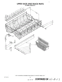 11 - Upper Rack And Track parts for Kitchenaid Dishwasher KUDI21SS1 from AppliancePartsPros.com