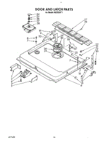 13 - Door And Latch parts for Kitchenaid Dishwasher KUDI220T1 from AppliancePartsPros.com
