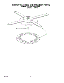 05 - Lower Washarm And Strainer parts for Kitchenaid Dishwasher KUDA23SBWH0 from AppliancePartsPros.com