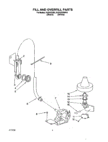 07 - Fill And Overfill parts for Kitchenaid Dishwasher KUDA23SBWH0 from AppliancePartsPros.com