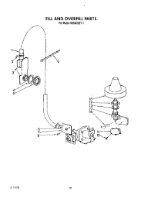 08 - Fill And Overfill parts for Kitchenaid Dishwasher KUDA22ST1 from AppliancePartsPros.com