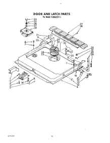 13 - Door And Latch parts for Kitchenaid Dishwasher KUDA22ST1 from AppliancePartsPros.com