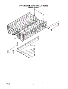 11 - Upper Rack And Track parts for Kitchenaid Dishwasher KUDM220T2 from AppliancePartsPros.com