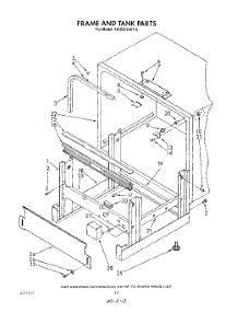 10 - Frame And Tank parts for Whirlpool Dishwasher 4KUDC220T3 from AppliancePartsPros.com
