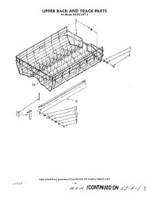 11 - Upper Rack And Track parts for Whirlpool Dishwasher 4KUDC220T3 from AppliancePartsPros.com