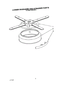 06 - Lower Washarm And Strainer parts for Kitchenaid Dishwasher KUDP220T6 from AppliancePartsPros.com