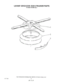 06 - Lower Wash Arm And Strainer parts for Kitchenaid Dishwasher KUDB210S2 from AppliancePartsPros.com