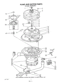 05 - Pump And Motor parts for Whirlpool Dishwasher 4KUDS220T0 from AppliancePartsPros.com