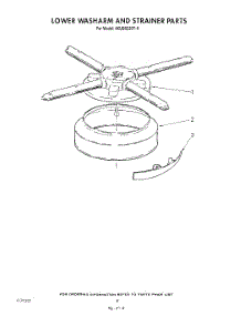 06 - Lower Washarm And Strainer parts for Whirlpool Dishwasher 4KUDS220T0 from AppliancePartsPros.com