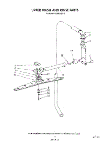 09 - Upper Wash And Rinse parts for Kitchenaid Dishwasher KUDB210S2 from AppliancePartsPros.com