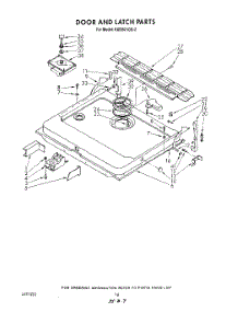 13 - Door And Latch parts for Kitchenaid Dishwasher KUDB210S2 from AppliancePartsPros.com