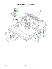 13 - Door And Latch parts for Whirlpool Dishwasher 4KUDS220T0 from AppliancePartsPros.com