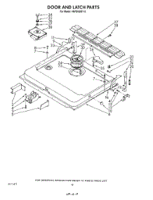 13 - Door And Latch parts for Whirlpool Dishwasher 4KPDI620T2 from AppliancePartsPros.com