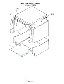 15 - Top And Panel parts for Whirlpool Dishwasher 4KPDI620T2 from AppliancePartsPros.com