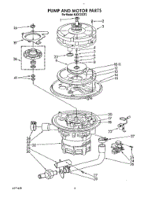 05 - Pump And Motor parts for Kitchenaid Dishwasher KUDC220T2 from AppliancePartsPros.com