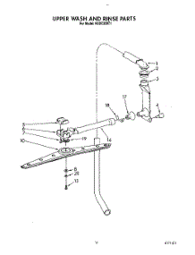 09 - Upper Wash And Rinse parts for Kitchenaid Dishwasher KUDC220T1 from AppliancePartsPros.com