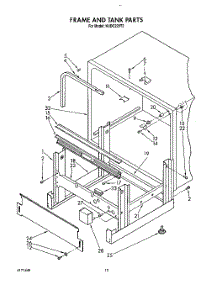 10 - Frame And Tank parts for Kitchenaid Dishwasher KUDC220T2 from AppliancePartsPros.com