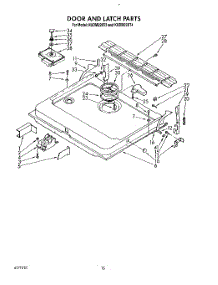 13 - Door And Latch parts for Kitchenaid Dishwasher KUDM220T4 from AppliancePartsPros.com