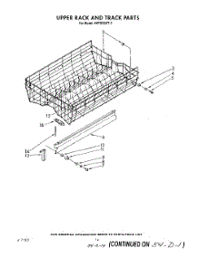 11 - Upper Rack And Track parts for Whirlpool Dishwasher 4KPDI620T3 from AppliancePartsPros.com
