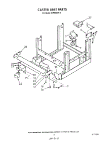 14 - Caster Unit parts for Whirlpool Dishwasher 4KPDI620T3 from AppliancePartsPros.com