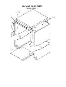 15 - Top And Panel parts for Whirlpool Dishwasher 4KPDI620T3 from AppliancePartsPros.com