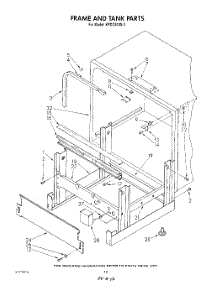10 - Frame And Tank parts for Kitchenaid Dishwasher KPDC601S3 from AppliancePartsPros.com