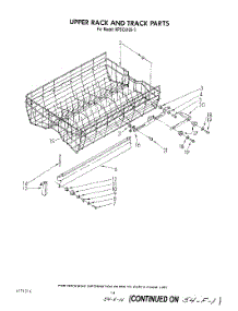 11 - Upper Rack And Track parts for Kitchenaid Dishwasher KPDC601S3 from AppliancePartsPros.com