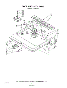13 - Door And Latch parts for Kitchenaid Dishwasher KPDC601S3 from AppliancePartsPros.com