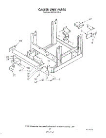 14 - Caster Unit parts for Kitchenaid Dishwasher KPDC601S3 from AppliancePartsPros.com