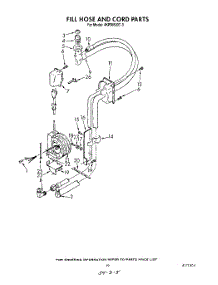 16 - Fill Hose And Cord parts for Whirlpool Dishwasher 4KPDI620T3 from AppliancePartsPros.com
